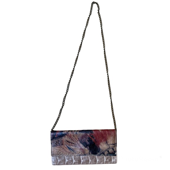 ETUI BAGS Handbags - ETUI BAGS painted leather crossbody bag with a gold chain and flap snap closure